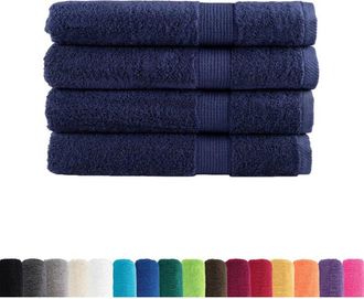 vidaXL Toallas De Sauna Solund 4 Uds Azul Marino 80x200 Cm 600 Gsm Vidaxl