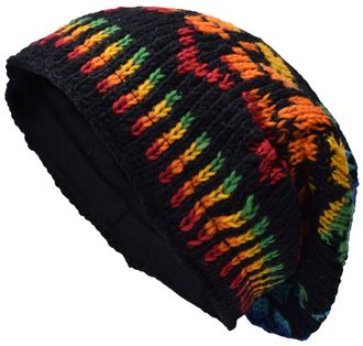 Gheri Woolen Fleece Lined Skullies Oversized Beanie Hats F