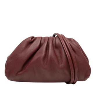 Bottega Veneta Pre-owned Extra Mini Pouch - Dames - Pre-owned - Rood - Maat: ONE Size Leer