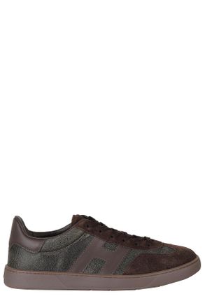 Hogan Brown Cool Smooth Leather Suede Rubber Sole Sneakers