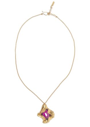 Completedworks Resin Pendant 18k Gold-plated Necklace - One Size
