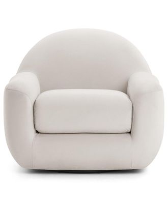 TOV Furniture Tov Furniture Tiago Cream Velvet Swivel Chair