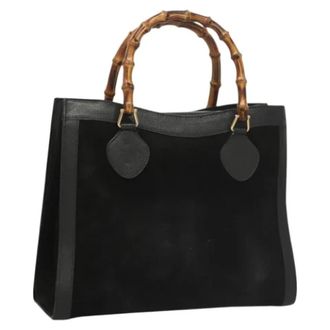 Gucci Pre-owned Suede gucci-bags - Dames - Vintage Handtas - Zwart - ONE Size - Leer - Vintage