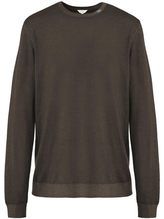 Malo Brown Crew Neck Cashmere Sweater