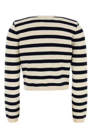 Frame Denim Womens Embroidered Cotton Blend Cardigan Navymultinamu Exterior: Polyester Maglieria