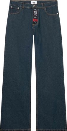 GCDS 5-Pocket Werkbroek - Heren - Loose Fit Jeans - Blauw - W32 - Katoen - Jeans