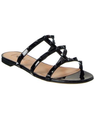 Valentino Rockstud Caged Patent Sandal