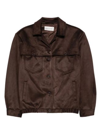 Frankie Shop Hester jack van imitatie suède knopen - Bruin