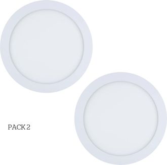 Forlight Forlight - Easy Circular - 2 Downlights Con Led Integrado 6000k Para Iluminar Hacia Abajo On/off &Oslash;30cm Color Blanco