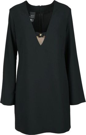 Access Fashion Access Fashion, Kleedjes, Dames, Zwart, M, Polyester, Chique Korte Jurk