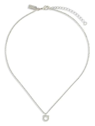 Ferragamo Silver Gancini Pendant Necklace
