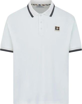 Aquascutum Polo Shirt - Heren - Polos - Wit - L - Katoen - Tops