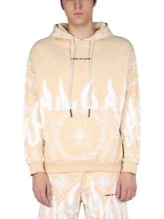 Vision Of Super Beige Logo Hood Sweatshirts