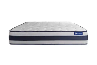Actisom Colch&oacute;n blanco con l&aacute;tex y espuma viscoel&aacute;stica 140 x 190