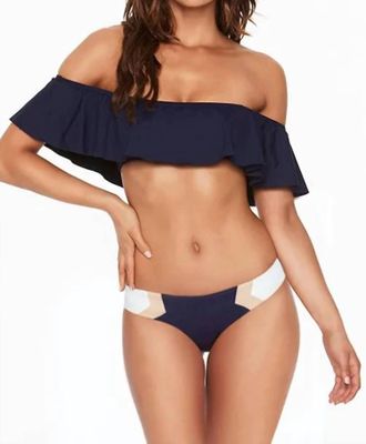 L*Space Hey Girl Bikini Top In Midnight Blue