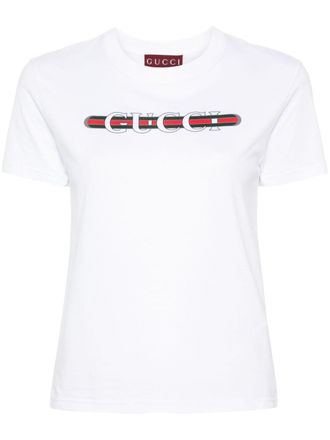 Gucci T-shirt met logoprint - Wit