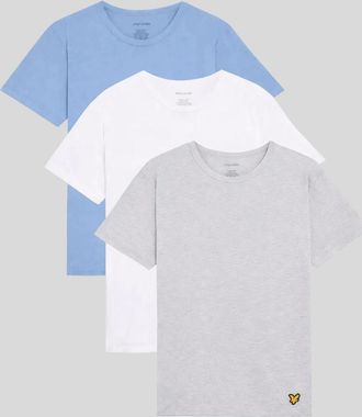 Lyle & Scott Lyle And Scott Mens 3-Pack Lounge T-Shirts - Grey - Size: 34