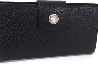 Bulgari Bvlgari Bvlgari Black Leather Long Wallet (Bi-Fold) (Pre-Owned)