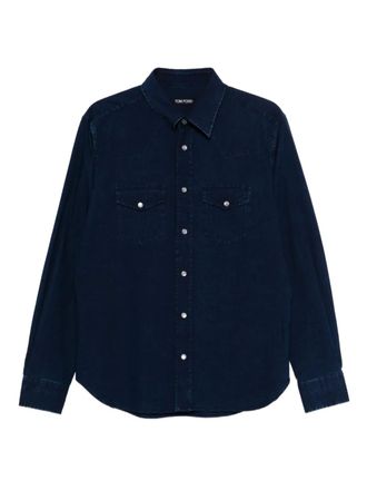 Tom Ford chest-pocket shirt - Blue