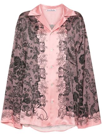 Acne Studios Camicia a fiori - Rosa