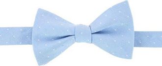 Trafalgar Store Churchill Chambray Polka Dot Linen Blend Bow Tie in Light Blue With Polka Dots at Nordstrom