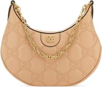 Gucci Powder Pink Leather Small Lion Gg Handbag