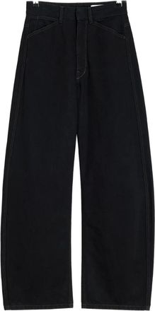 Christophe Lemaire Jeans a vita alta - Nero