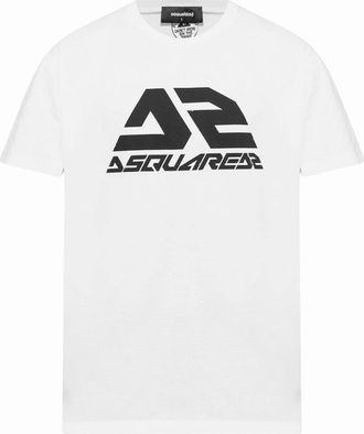 Dsquared2 Mens Dsquared2 Bold Logo Cool Fit White T-Shirt - Size: 36