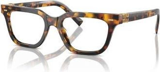 Miu Miu 53mm Rectangle optical glasses in Tortoise at Nordstrom