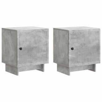 vidaXL Armario De Noche 2 Pcs Gris Hormig&oacute;n 43 X 34,5 X 50 Cm Vidaxl