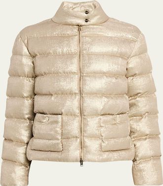 Herno Metallic Short Down Puffer Jacket