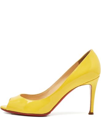 Christian Louboutin Lady sandalen met open neus - Geel