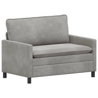 vidaXL Sof&aacute; Gris Claro 126 X 81 X 87,5 Cm Terciopelo Vidaxl