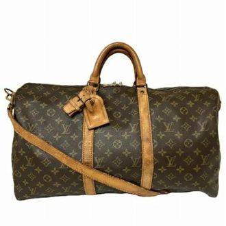 Louis Vuitton Pre-owned Weekend Bags, female, Brown, Size: ONE SIZE Pre-owned Keepall Bandouliere Monogram Boston Bag