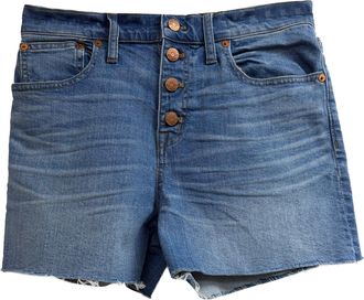 Madewell High Rise Shorts in Light Blue Denim