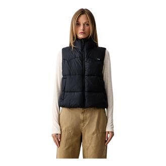 Levi's Palmer Puffer Vest - Dames - Jassen - Blauw - Maat: S Leer