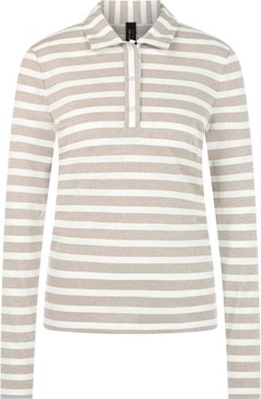 Marc Cain Polo Shirt Met Lurex Glans - Dames - Polos - Geel - 3XL - Tops