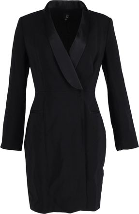 IRIS & INK x Julia Restoin Roitfeld Cady Tuxedo Dress in Black Viscose