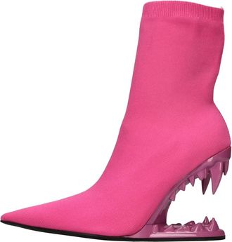 GCDS Morso Enkellaarsjes - Dames - Laarzen met Hak - Roze - 40 EU - Leer - Schoenen