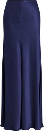 Alberta Ferretti Rokken, Dames, Blauw, M, Satijn, Shiny Satin Skirt