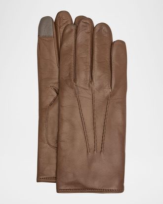 Guanti Giglio Fiorentino Men & apos;s Napa Snap Touchscreen Gloves