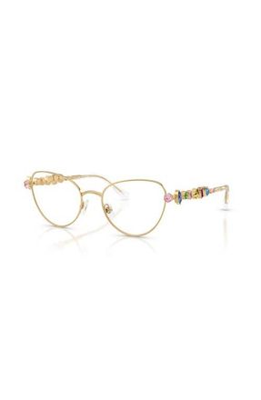 Swarovski 53mm Cat Eye optical glasses in Gold at Nordstrom