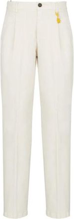 Manuel Ritz Broeken, Heren, Wit, S, Leer, Pantalone Chino Bianco