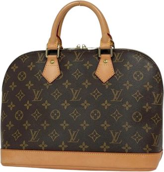 Louis Vuitton Tweedehands Canvas Louis Vuitton tassen - Dames - Vintage Handtas - Bruin - ONE Size - Vintage