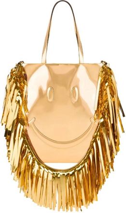 Moschino Shopping Smile Holiday Tote - Dames - Shoppers - Geel - ONE Size - Polyester - Tassen