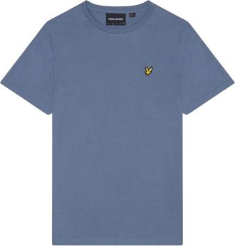 Lyle & Scott Mens Lyle & Scott Branded Chest Logo Mist Blue T-Shirt - Size: 36