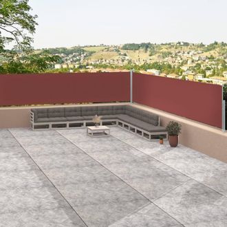 Berkfield Home Retractable Side Awning Brown 117x1200 cm