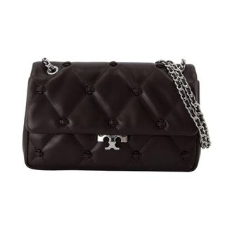 Tory Burch Small Bunny Knot Shoulder Bag - Dames - Tassen - Bruin - Maat: ONE Size Leer