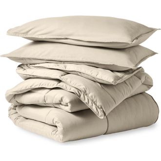 Bare Home All-Season Down Alternative Comforter Set - Oversized Queen in Sand at Nordstrom