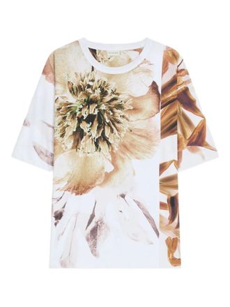 Dries Van Noten Hein Peony Print Cotton T-Shirt
